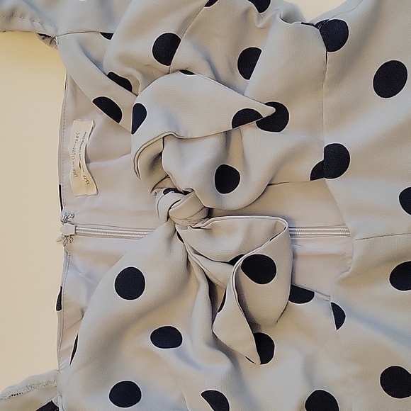 Polka Dot Off the Shoulder Romper - Picture 2 of 2